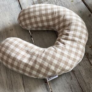 Checkered Tan Neck Pillow